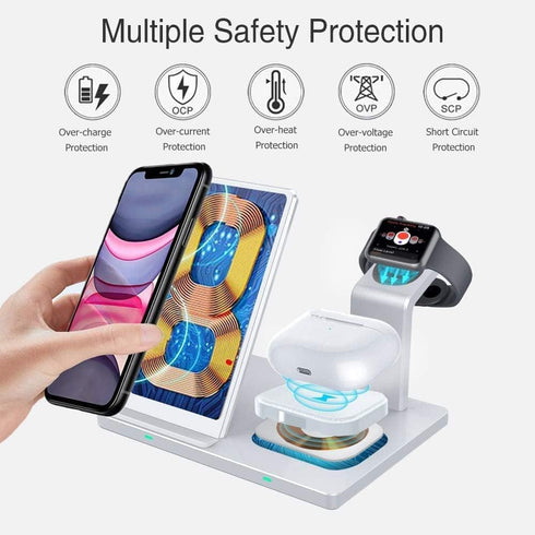 Wireless Charger Station, COSOOS 3 in 1 Charging Stand Compatible with iWatch Series 6/5/4/3/2/1, AirPods Pro/2 and iPhone 13/13 Pro/13 Pro Max/12...