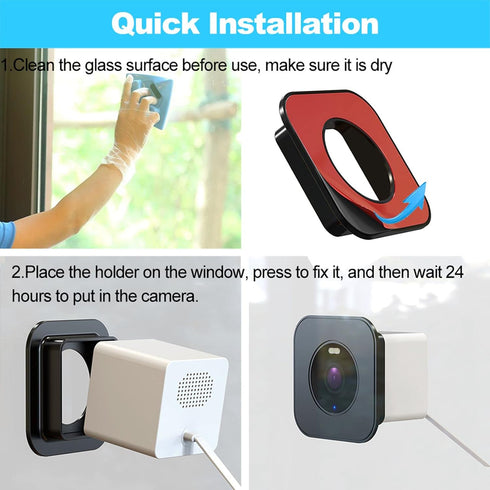 3 Pack Window Mount for Wyze Cam OG, Wyze Window Mount with Strong Adhesive Mounting Brackets, Using Wyze Cameras Through Single Pane of Glass. (W...