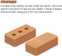 MECCANIXITY Miniature Bricks Clay Mini Wall Brick Model Brick Building Set for Model Building Dolls Pet Houses Garden Red Pack of 300 Scale 1/16 1...