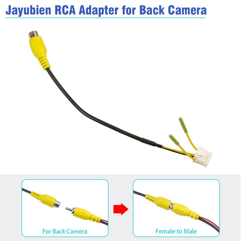 10Pin RCA Wiring Harness Connector for Android Car Stereo Radio Backup Camera RCA Video Input Adapter Replacement Cable...