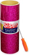 Siser Glitter Hot Pink Heat Transfer Craft Vinyl Roll Including Stainless Steel Weeding Tool (10ft x 10")...