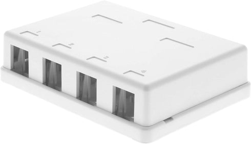 Networx Keystone Jack Surface Mount Boxes (4 Port, White)...