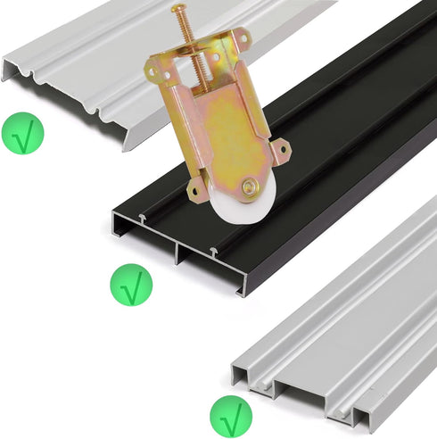 Sliding Mirror Closet Door Rollers Replacement Hardware Fits Contractors Part #W8020C or Hard 1775 Wardrobe Doors Wheels, 1-1/2" Durable POM Conca...