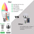 E12 LED Light Bulbs 5W, 40W Equivalent, Small Base B11 Candelabra Light Bulbs, Set of 6 LED Color Changing Light Bulbs, Dimmable Color Candle Bulb...