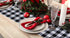 ShinyBeauty Buffalo Plaid Table Runner Black and White 13''x72'' Buffalo Check Table Runner Tassel Runner Checkered Table Cover Classic Gingham Ta...