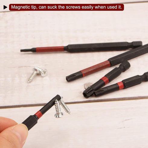 T20 Impact Rated Torx Bit 1/4" Hex Shank 2" Length Magnetic Security Star Screwdriver Power Tool...
