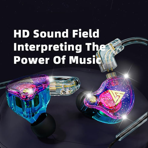 QKZ AK6 PRO Wired Earphone, 11mm Strong Magnetic Dynamic Headphone, Sports Running Earbuds, in Ear DJ Music Headset with Microphone (Colorful)...