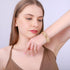 Gold Chunky Bangle Bracelets for Women Stretchy Link Chain Bracelet Flexible Wide Wristband Bangle Gifts...