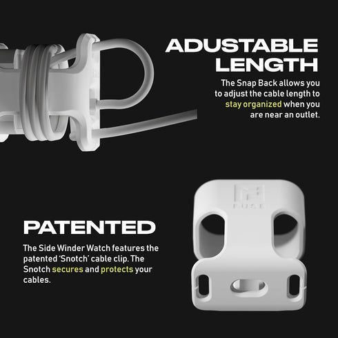 The Snap Back Charger Winder Compatible with Apple 20W/18W USB-C Chargers for Travel and Cable Management...