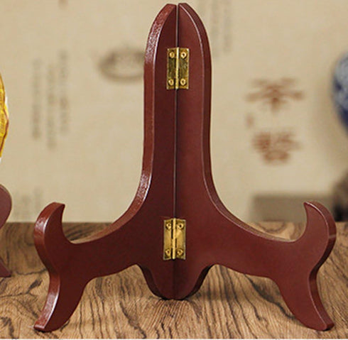 2 PCS Wood Easels Wooden Plate Stand Folding Display Stands, 5 Inch...