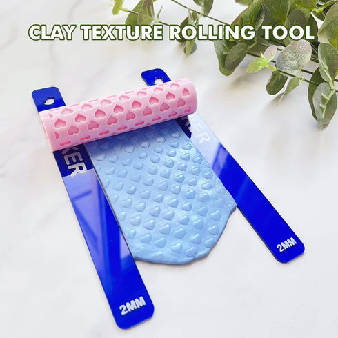 KEOKER Polymer Clay Depth Guide Set, 4 Size for Polymer Clay Thickness,Thickness Rolling Gauge, Roller Depth Guide, Depth Guide Polymer Clay...