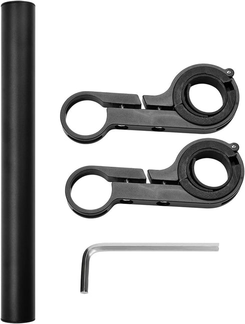 Yizhet Bike Handlebar Extender, Lightweight Durable Aluminum Alloy Double Bicycle Handlebar Extension Bracket for Holding Motorcycle E-Bike Lamp S...