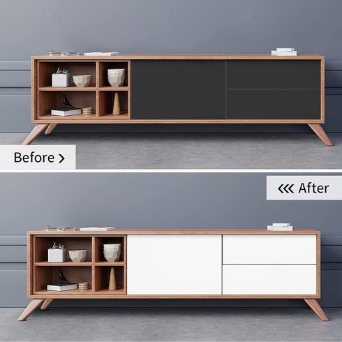 Thick White Contact Paper Matte White Wallpaper 16"x198" Waterpoof Peel and Stick Wallpaper Decorative Self Adhesive Vinyl Film Wrap Contact Paper...