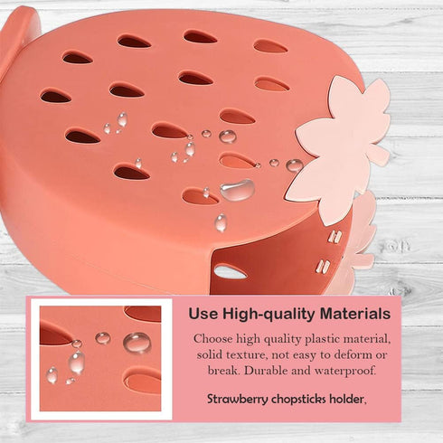 AKOAK 1 Pack Strawberry Chopsticks Stand, Cutlery Storage Box, Suitable for Storing Spoons, Chopsticks, Spoons, Knives and Other Kitchen Utensils ...