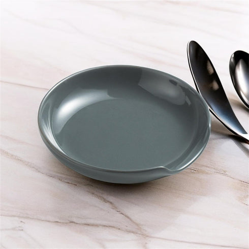 Porcelain Spoon Rest with Drip Tray for Multiple Utensils, Cooking Spoon Rest & Spoon Holder for Stove Top, Kitchen Utensil Holder for Spoons, Lad...