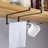 Paper Towel Holder Under Cabinet, Tissue Storage Rack Dispenser Kitchen Cling Film Shelf Free Punch Sliding Wall Mount Roll Hanger Organizer for U...