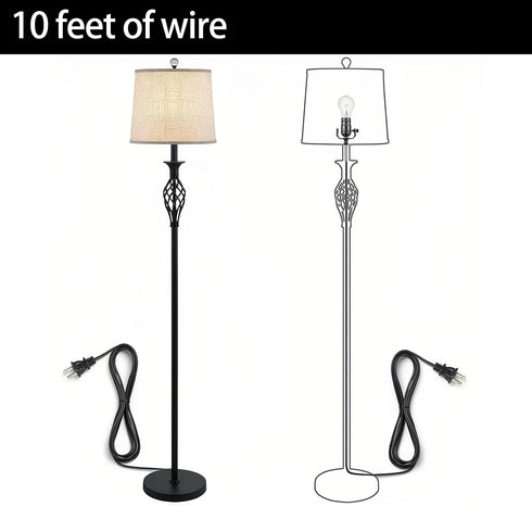 Lamp Rewire Kit, 10 Foot Matching Cord, 3 Way Socket and Essential Hardware, Table and Floor Lamps Socket Replacement, Rewire and Repair, DIY Ligh...
