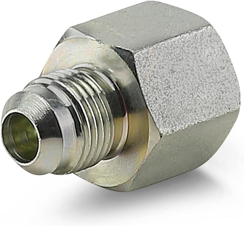 Flextron FTGF-38F12 Gas Connector Adapter Fitting with 3/8" Outer Diameter Flare Thread x 1/2" FIP, Uncoated, for Log & Space Connectors, Excellen...