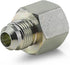 Flextron FTGF-38F12 Gas Connector Adapter Fitting with 3/8" Outer Diameter Flare Thread x 1/2" FIP, Uncoated, for Log & Space Connectors, Excellen...