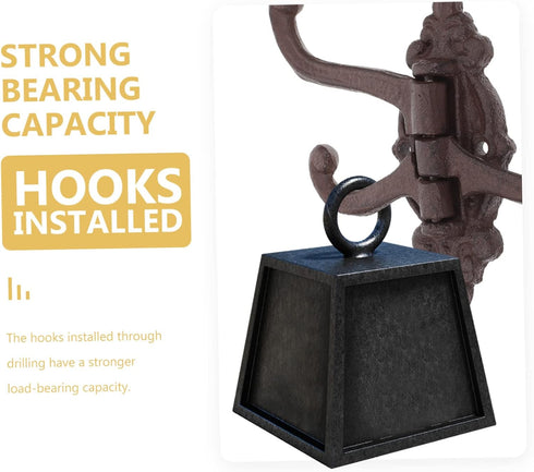 Movable Wall Hook Coat Hangers Swing Arm Hooks Metal Clothes Hanger Wall Mounted Clothing Rack Utility Wall Hanging Hook Cast Iron Hooks Coat Hook...