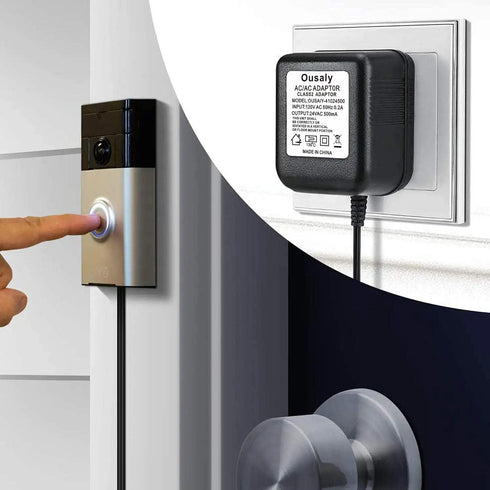 24 Volt 500MA Transformer C Wire Adapter Doorbell Transformer Competible with 16-24Volt All Versions of Ring Doorbell and Thermostat for Nest Ecob...