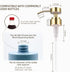 Stainless Steel Soap Brushed Nickel Dispenser Pump Replacement Bathrooom Countertop for Hand Wash &Soap, kitchen dish soap, syrup (Gold+Brushed Ni...