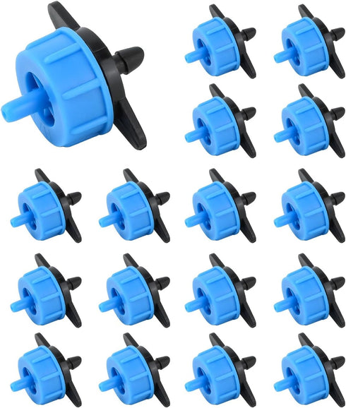 50pcs 1/2 GPH Pressure Compensating Drippers,Drip Irrigation Emitters for Watering Irrigation System, Blue...