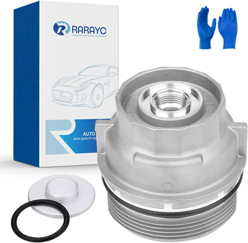 Oil Filter Housing Cap + Plug Compatible with Toyota Replace 15620-31060 15643-31050 1562031060 1564331050...