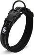 Creation Core Reflective Dog Collar with Ring Breathable Mesh Soft Padded Adjustable Nylon Pet Collar 0.6" Wide, Black XS...