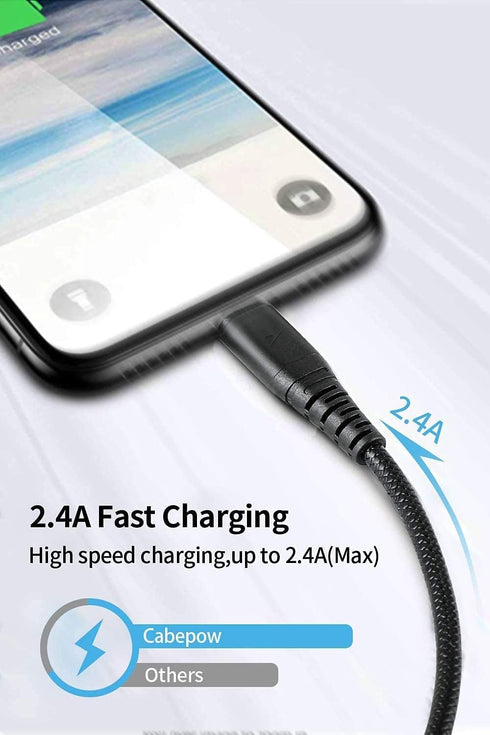 Cabepow for iPhone Charger 6 FT Apple MFi Certified Long Lightning Cable Fast Charging High Speed Transfer Cord Compatible with iPhone 14 13 12 11...