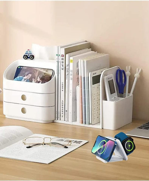 3 in 1 Magnetic Foldable Wireless Charger,Folding Wireless Charging Station for Travel,Wireless Charging Compatible with iPhone 14 13 12 11/Pro/XS...