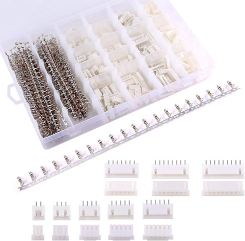 Glarks 1180 Pieces 2.54mm 2/3/4/5/6/7/8/9 Pin Housing Adapter Cable Connector Socket Male and Female with 2.54mm Female Pin Header Connector Perfe...