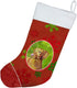 Caroline's Treasures LH9325-CS Vizsla Red and Green Snowflakes Holiday Christmas Christmas Stocking Fireplace Hanging Stockings Christmas Season P...