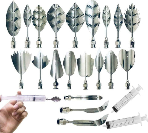 Jelly Decorating Tools - 3D Gelatin Jelly Cake Art Tools Set with Syringe Pudding Pastry Nozzles Stainless Steel Needles Tips Baking Pastry...