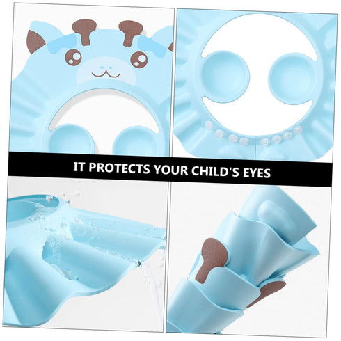 2pcs shower cap baby bath visor hair wash visor Toddler bath cap baby shower bath cap kids hair washing hat silicone shampoo cap baby shampoo viso...