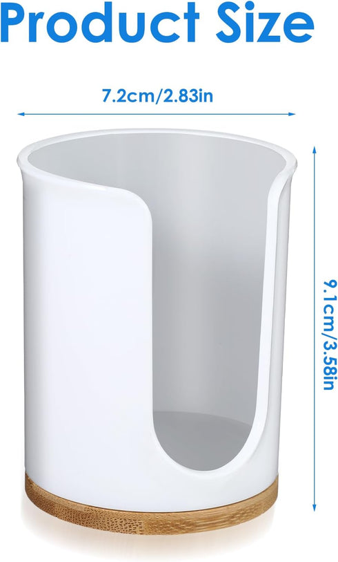 Bathroom Cups Dispenser Plastic Mouthwash Holder Acrylic Disposable Paper Cups Rack White Kitchen Accessories Cup Storage Box for Guest Toiletries...