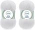 Angora Love (2- Skeins Pack) 20% Wool%80 Acrylic Thread Crochet Lace Weight #1 Fingering and Socks Yarn (2 x 3.52 oz) / (2 x 601 Yds) (10855 - Whi...