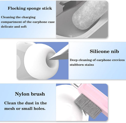 7-in-1 Keyboard Cleaner Kit, Cleaning Tool for Airpods Headphones,Keyboard Earbuds Case & Computer, Deep Cleaning Kit with Screen for Airpods 1/2/...