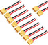 5 Pairs XT90 Pigtail,XT90 Male and Female Plug,XT90 Connector Adapter with 10cm 14AWG Silicone Wire for RC Lipo Battery FPV Racing Drone…...