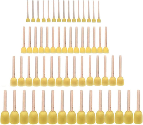 60pcs Assorted Round Paint Foam Sponge Brush Set Painting Tools, Brush Set - Great for Kids Arts and Crafts, Stencils, Painting...
