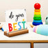Inspirational Desk Decor,Do Your Best Acrylic Desk Plaque Sign with Wooden Stand for Home Office Dorm Shelf Table Decor A324...