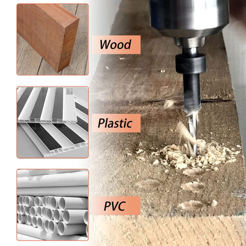 5pcs Wood Tapered Countersink Drill Bit Set Hex Shank Screw Drill Counter Sink Bit 7/64", 9/64",11/64", 3/16", 7/32" Adjustable Drilling Tool Kit ...