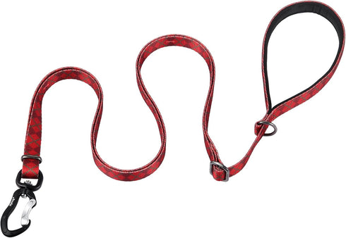 Hyhug Pets 6 Feet Adjustable Long Dog Leash, Soft and Colorfast Webbing Lead for Pup Dogs Professional Training and Daily Use Walking. (Small, Red...