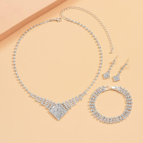 Coucoland Bridal Jewelry Set for Wedding - 4 In 1 Sets Evening Bags for Women Rhinestone Formal Clutch Purses Accessories...