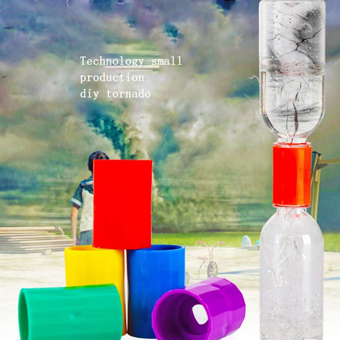 Tornado Bottle Connectors Cyclone Tube, Plastic Tornado Connector Vortex Bottle Connectors for Students Scientific Experiment and Test (5 Pcs)...