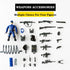 Special Forces Mini Military Action Figure with Weapons and Accessories Building Blocks Playset, 8 PCS Multiple Movable Joints SWAT Police Figure,...