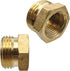 2 Pack Brass Garden Hose Adapter Fitting, 1/2” NPT Female Threads and 3/4" GHT Male Connector, shower pipe arm handshower, Heavy-Duty High-Pressur...