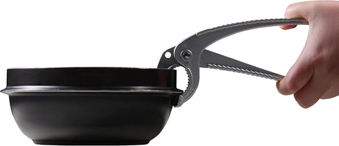 Sejong Cook Aluminum Tongs. Holder for Korean Stone Ceramic Bibimbap Bowl, Dolsot, Ddukbaegi, Sizzling. Hot Pot Holder Size 6.6 Inch, Korean Hot F...