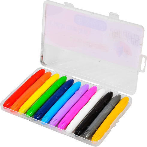 Easy Face Paint Crayons - Non-Toxic Face Painting Kit - 12 Colors Including Silver and Gold - Washable Face Paint for Kids - Twistable Face and Bo...