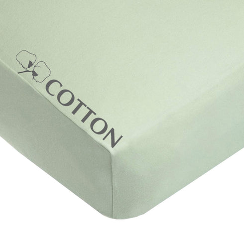 American Baby Company 100% Natural Cotton Fitted Crib Sheet 52" x 28" - Soft, Breathable, Hypoallergenic & Gentle Toddler Bed Sheet, Celery, Neutr...